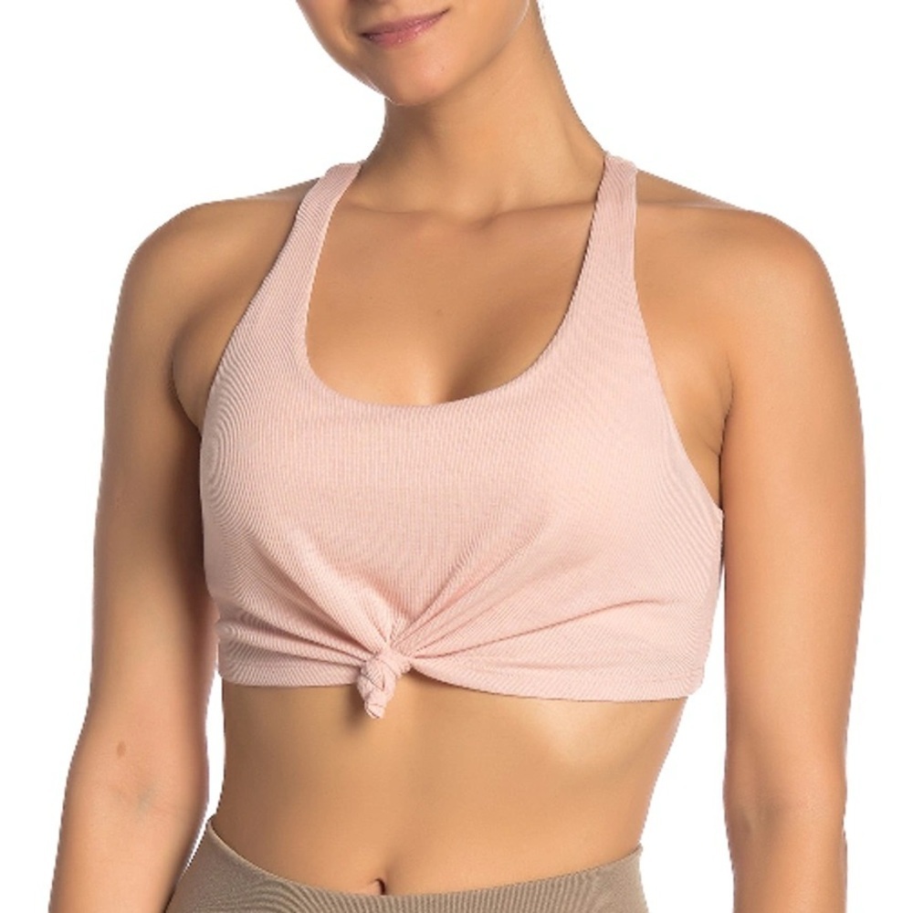 Alo Yoga Knot Bra Peach